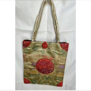 Asian Chinese Art Inspired Purse Tote Handbag
